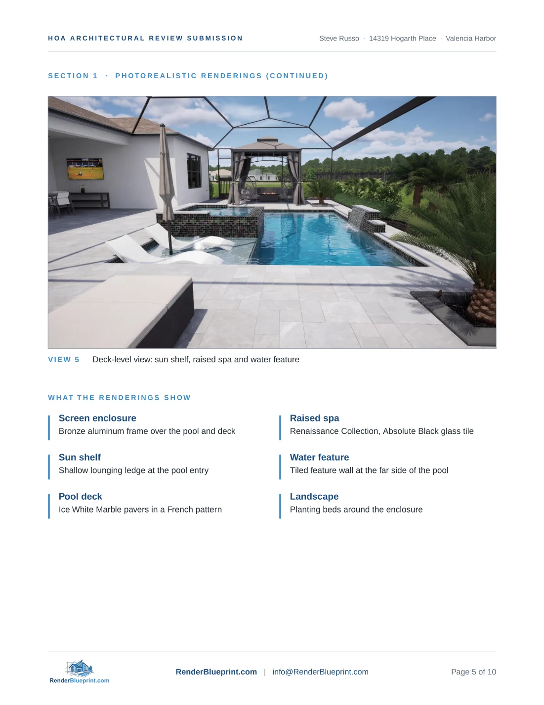 Sample HOA Board Submission Kit, page 5 of 10